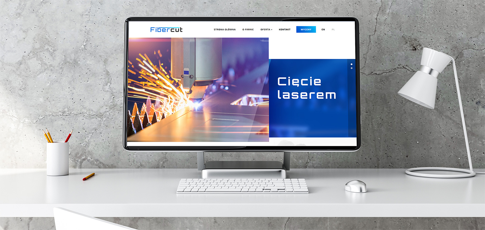 Strona internetowa oraz projekt logotypu dla firmy FiberCut